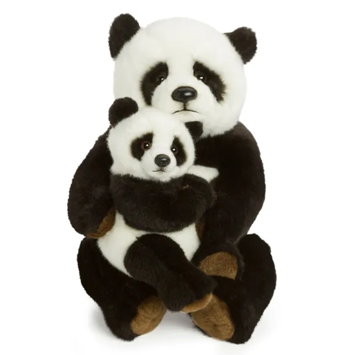 WWF panda mor med unge 28 cm WWF bamser Børneneskartel dk