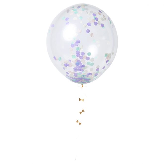 Meri Meri balloner med konfetti, pastel
