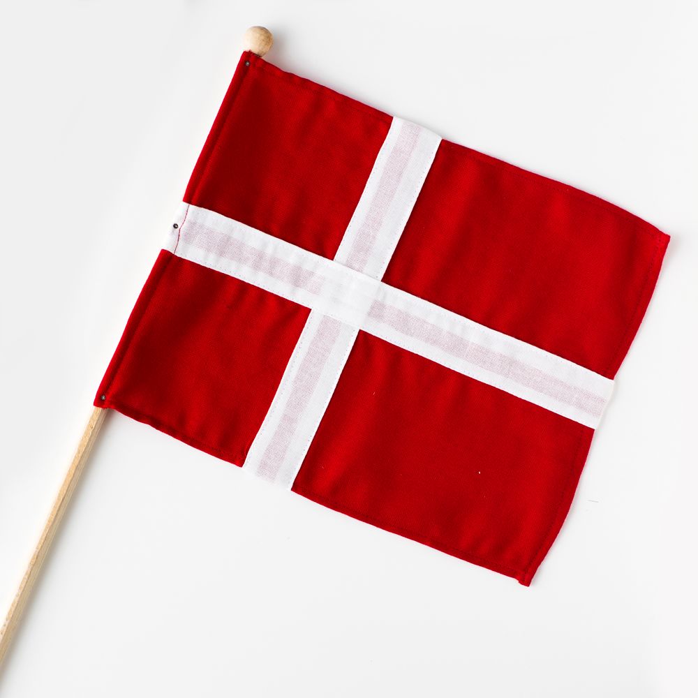 Langkilde & Søn fødselsdagsflag på pind - hurra-flag