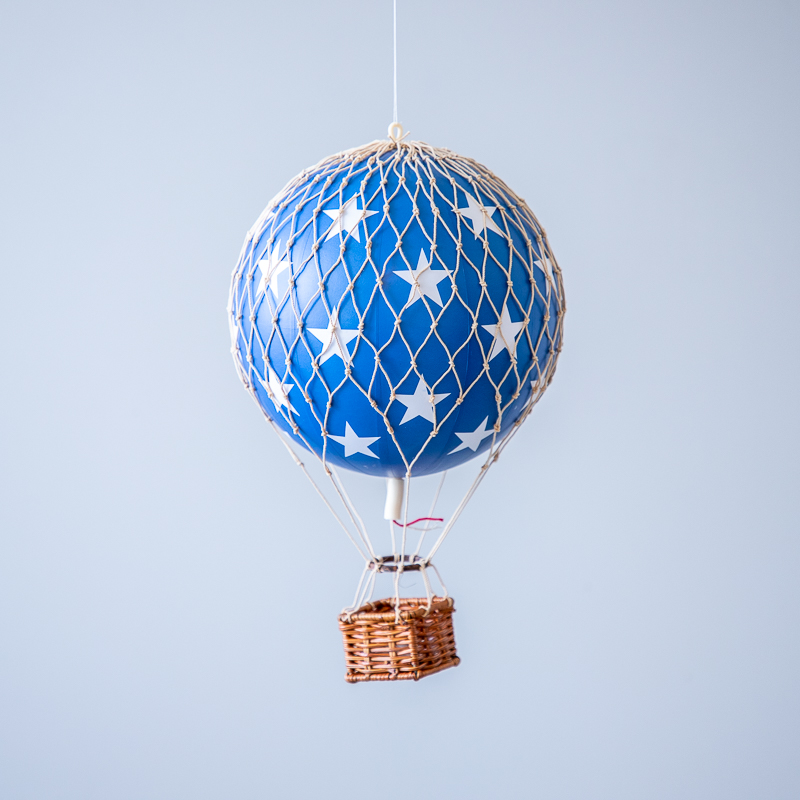 Billede af Authentic Models luftballon 18 cm - blå stjerner