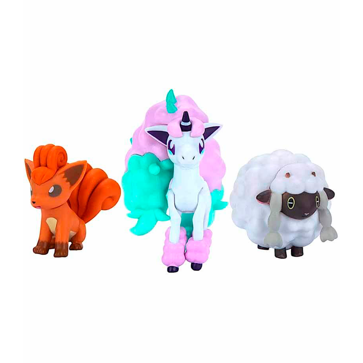 Pokemon Battle Figures Sæt, Galarian Ponyta-vulpix-wooloo - Pokémon 