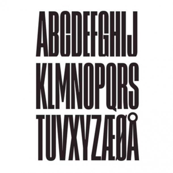 Design Letters træbogstaver, sort