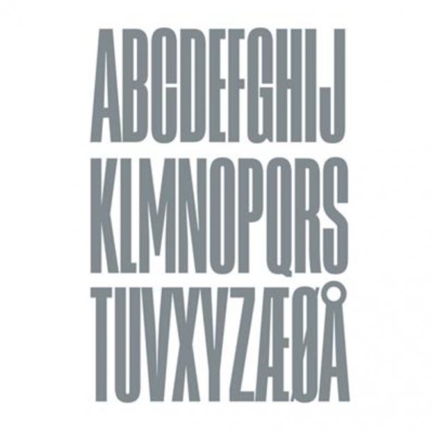 Design Letters træbogstaver, grå