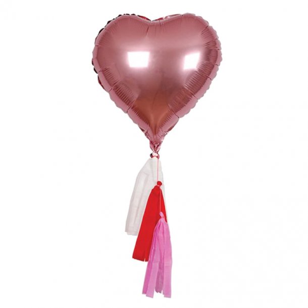 Meri Meri folieballon, 6 stk hjerte