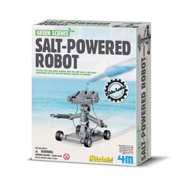 4M KidzLabs eksperiment legetøj, saltdrevet robot