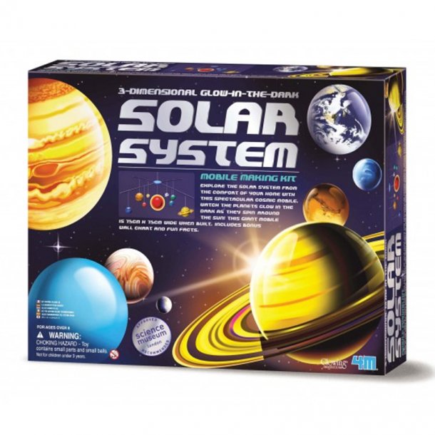 4M KidzLabs eksperiment legetøj, 3D solsystem uro konstruktionssæt