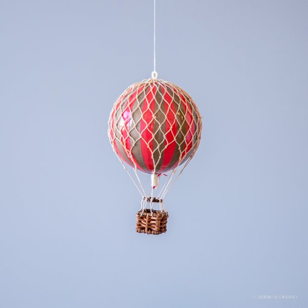 Authentic Models luftballon 8,5 cm - rød og guld