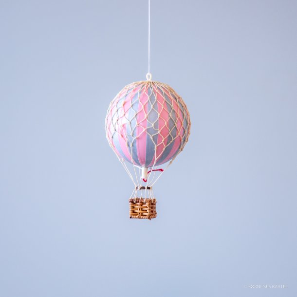 Authentic Models luftballon 8,5 cm - rosa og sølv