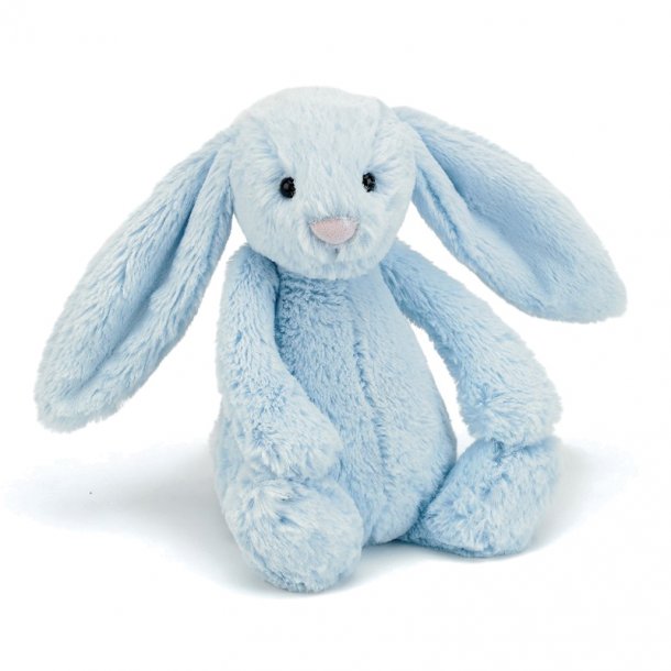 Jellycat bamse, bashful kanin lyseblå - 31 cm