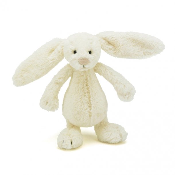 Jellycat bamse, Bashful kanin råhvid - 18 cm