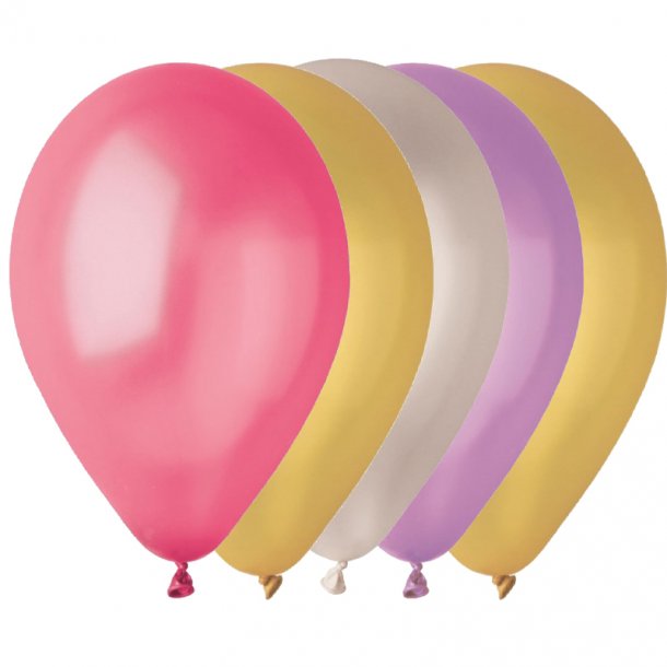 Børnenes Kartel Metalic ballon rosa mix 5 stk