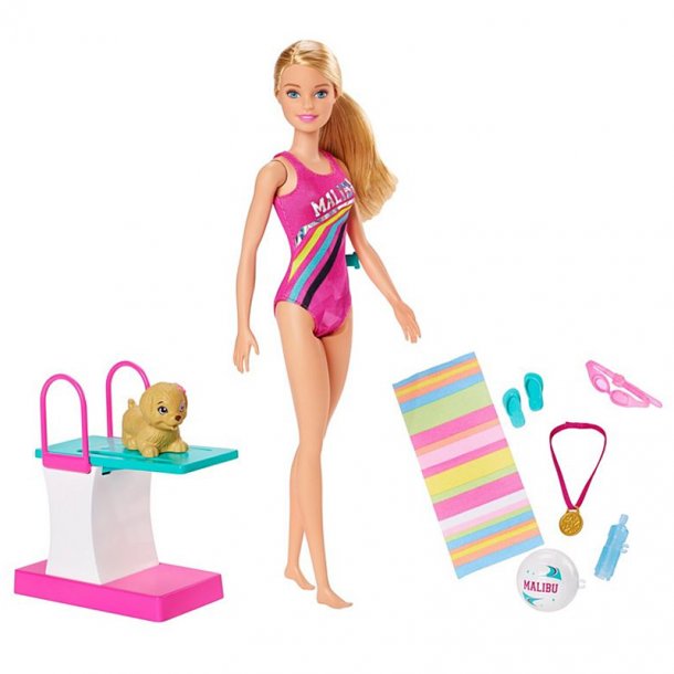 Barbie dukke, svømmer