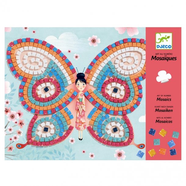 Djeco kreativ æske, mosaikbilleder sommerfugle