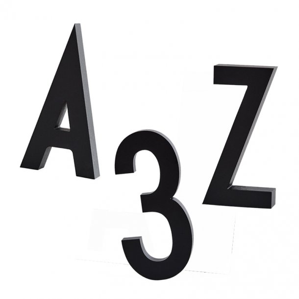 Design Letters bogstaver og tal, aluminium sort