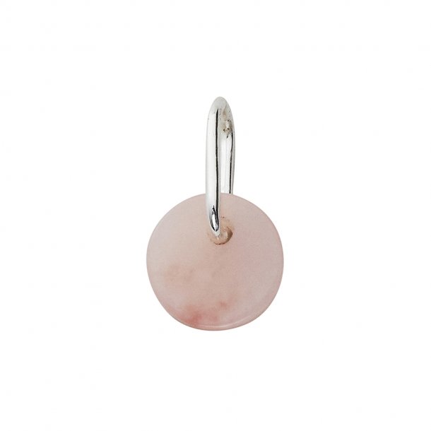 Design Letters smykke, pink opal vedhæng med sølv