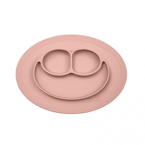 EZPZ mini mat, lille tallerken og dækkeserviet i et - støvet rosa