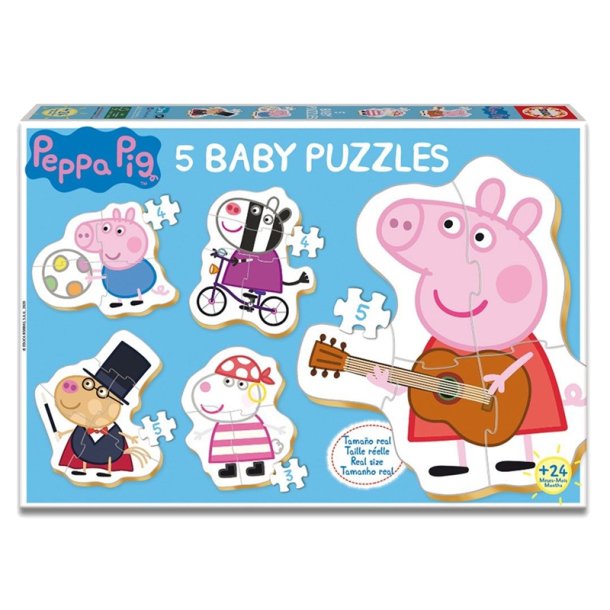 Gurli Gris puslespil, 5 baby puzzles