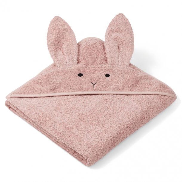 Liewood babyhåndklæde, kanin - rose