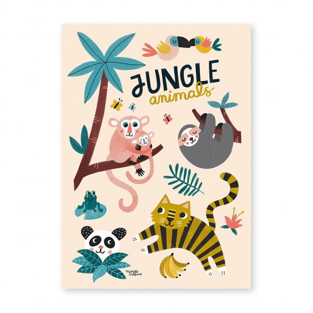 Michelle Carlslund plakat, Jungle animals - 30x40