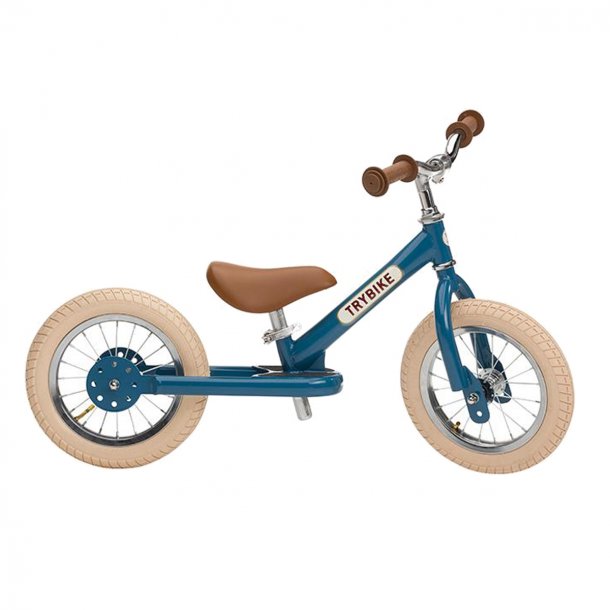 Trybike, Balancecykel - to hjul - vintage blå
