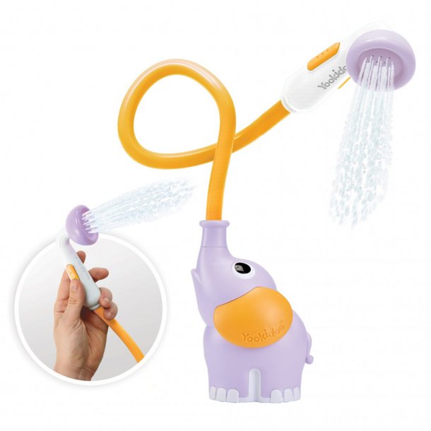 Yookidoo badelegetøj, Elephant Baby Shower - lilla