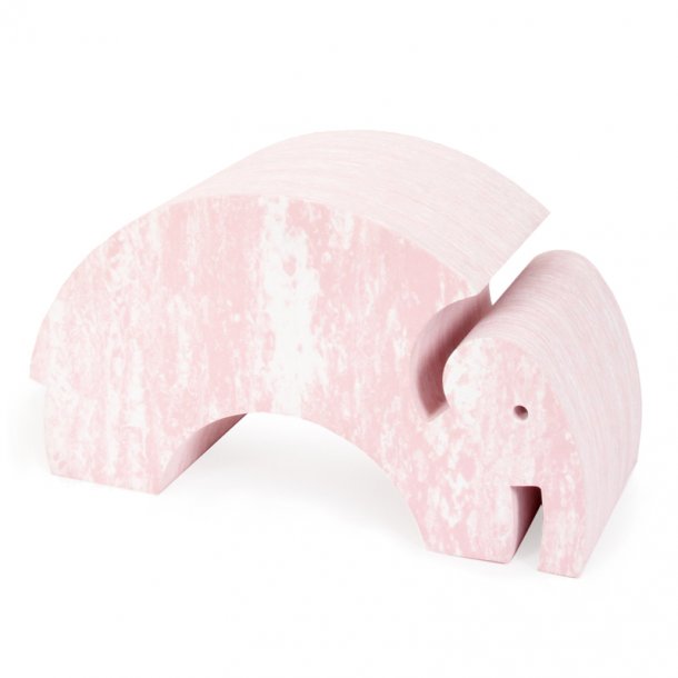 bObles elefant, marmor - lys rosa