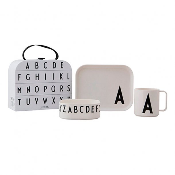 Design Letters kuffert med melamin-sæt, personligt bogstav