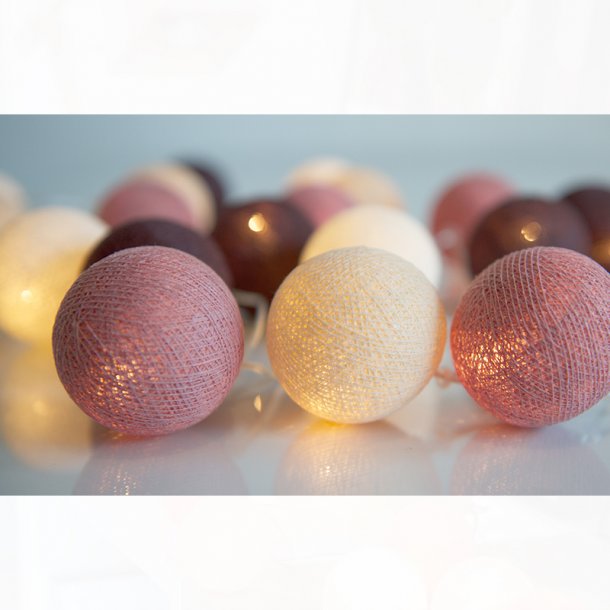 Irislights lyskde, 20 kugler - Dusty Pink