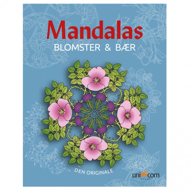 Mandalas med blomster og bær