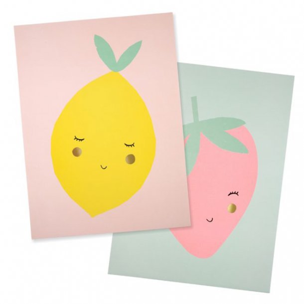 Meri Meri 2-pak plakat, citron